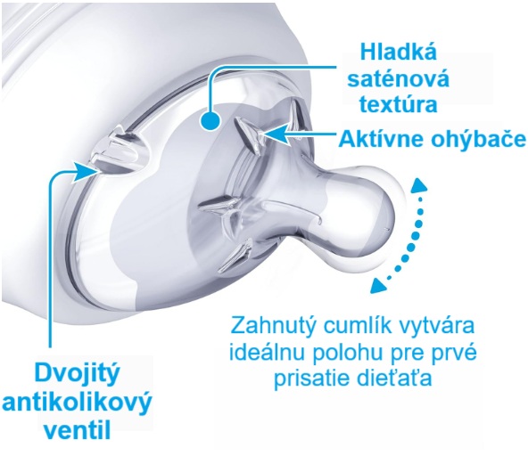 prirodzené pitie z dojčenskej fľaše